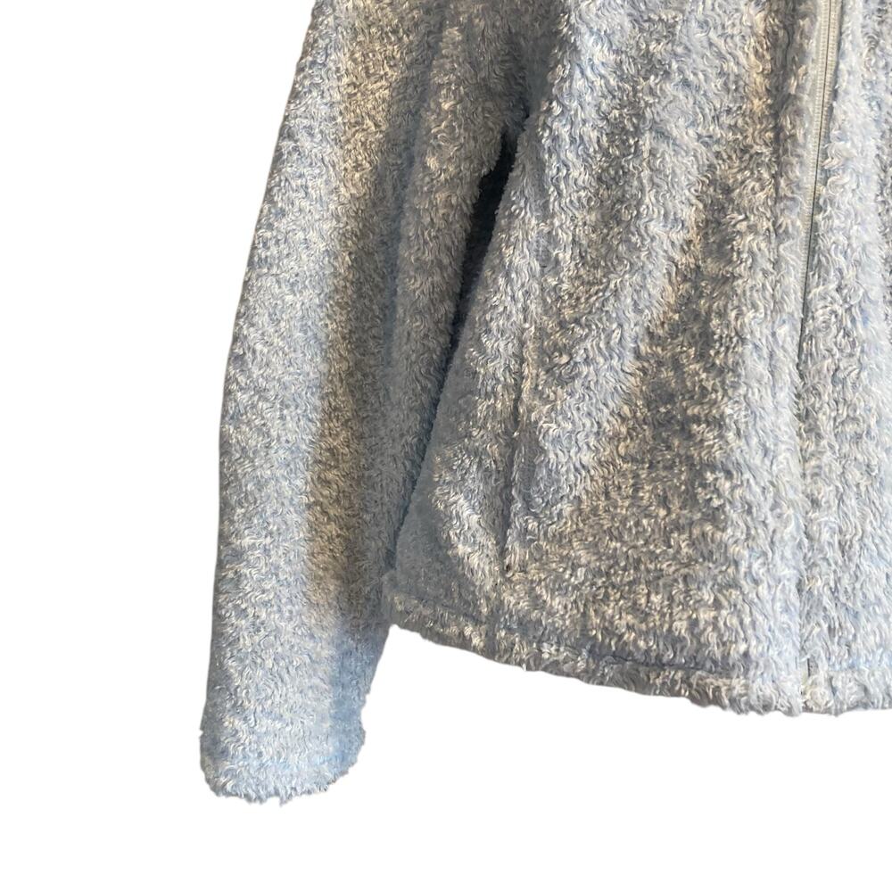 L.L.Bean Vintage Light Blue Fleece Jacket Women’s Size L Regular - Picture 8 of 16